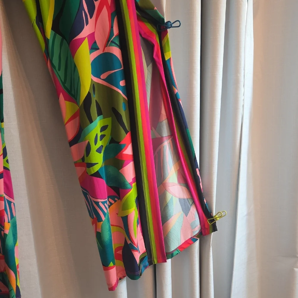 Trina Turk Multicolor Tropical Wide Leg Pants - Picture 5 of 7